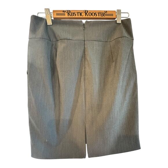 VTG Express Design Studio Gray Mini Plaid Pencil Career Skirt Pockets  2 Small - Picture 3 of 9